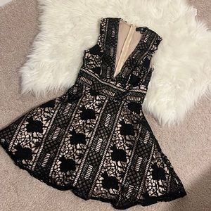Black Lace Mini Dress